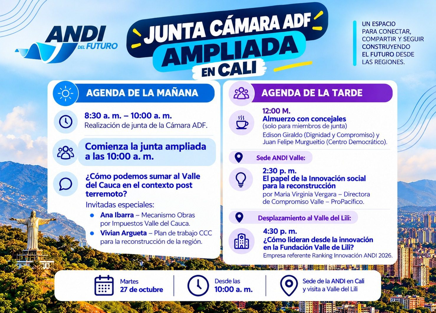 Junta Cámara ADF Ampliada en Cali, 27 de octubre